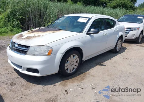 2014 Dodge Avenger Se z USA, uszkodzony, nr VIN 1C3CDZAB0EN190628